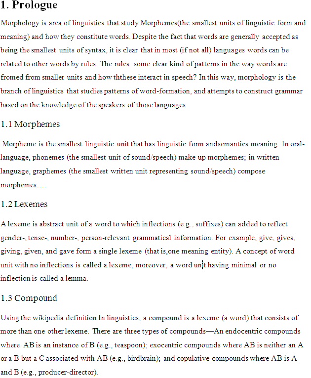 Letras e Linguística, Exemplos de Revisão