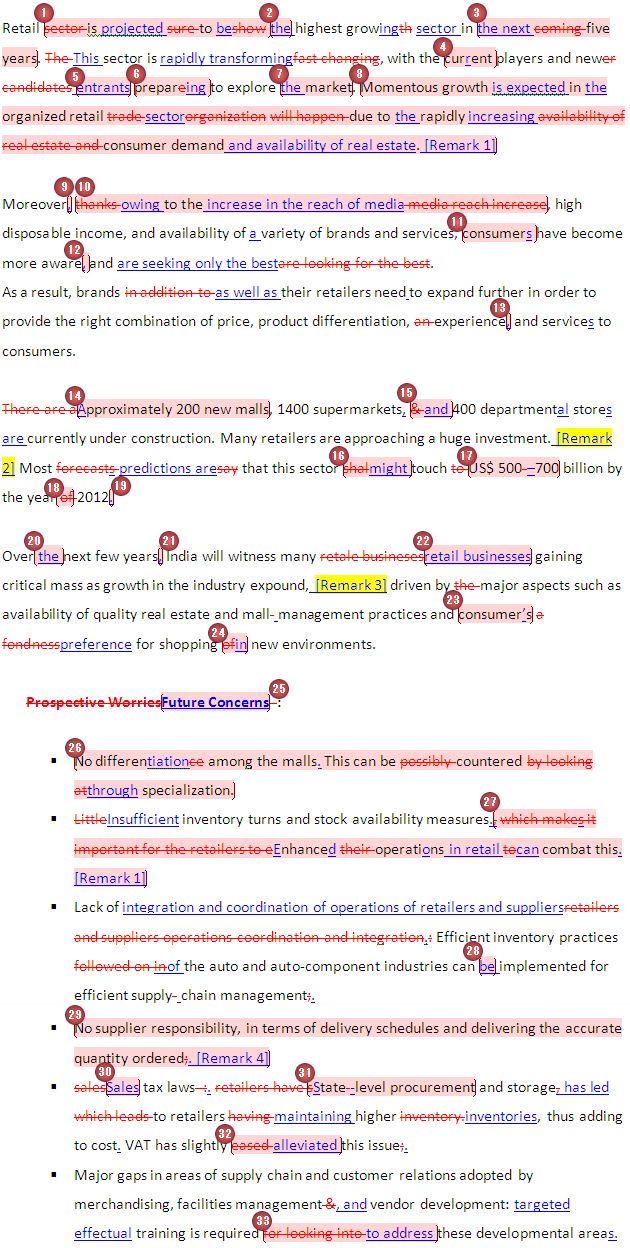 Gestão, Exemplos de Revisão