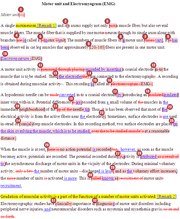 Neurociências, Exemplos de Revisão