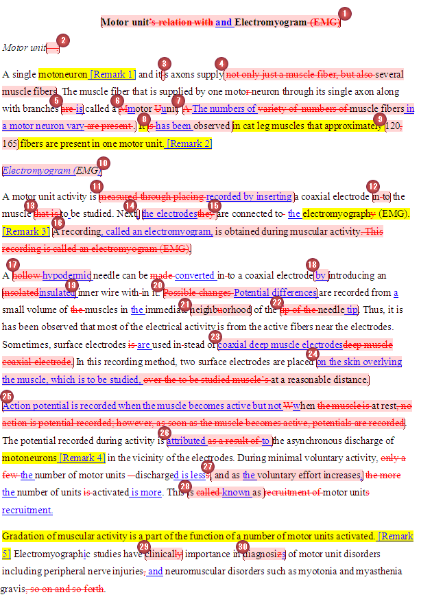 Neurociências, Exemplos de Revisão